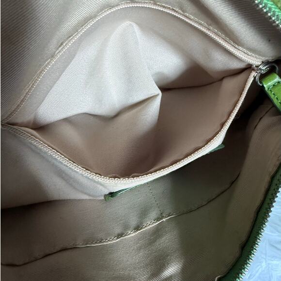 Vintage Coach y2k 9363 Signature East West Duffel Hobo Bag Green Shoulder Bag - Picture 3 of 13